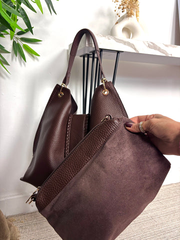 Bolso de Hombro Marrón