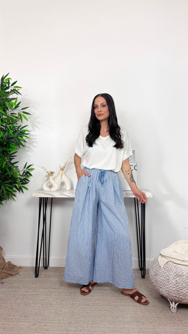 Pantalón Vichy Azul
