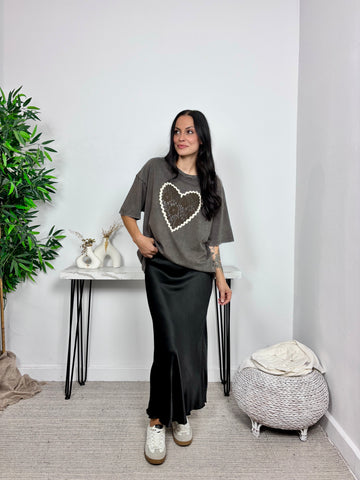Camiseta Corazon Encaje
