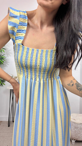 Vestido Rayas Azul