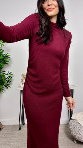 Vestido de Punto Burdeos