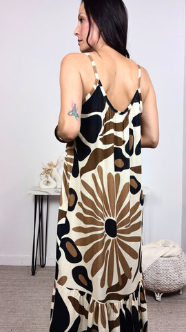 Vestido Estampado Tierra