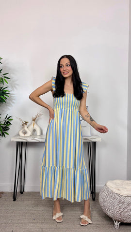 Vestido Rayas Azul