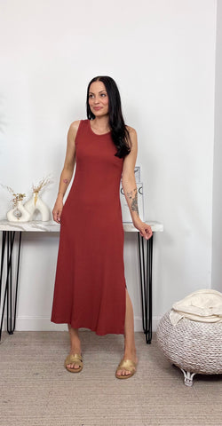 Vestido Canalé Teja