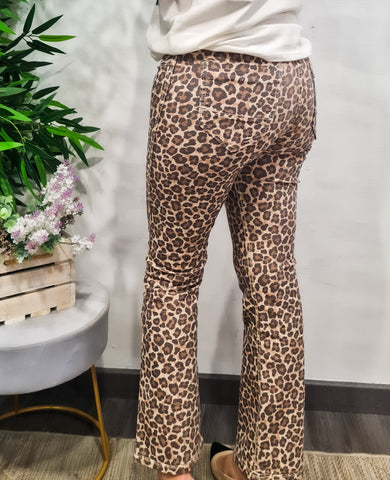 Pantalón Reversible Leopardo Recto