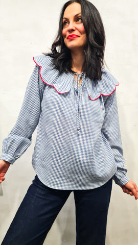 Blusa Vichy Cuello