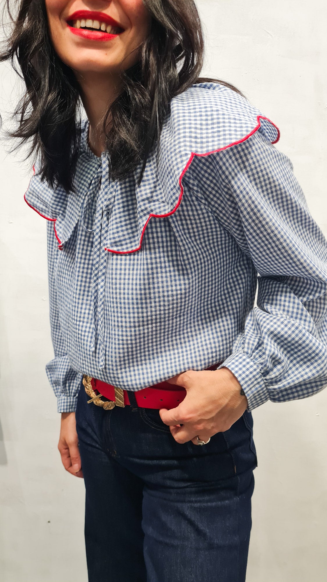 Blusa Vichy Cuello
