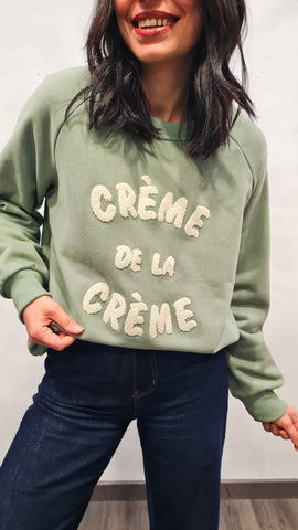 Sudadera Creme Verde
